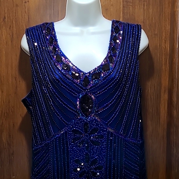 Beautiful Beaded Flapper Dress (XL) - Picture 3 of 8